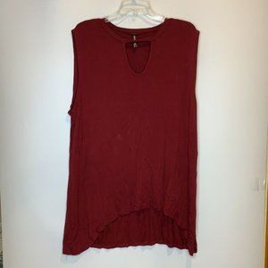 Allegrace Red Sleeveless Tank Top 2X PLUS SIZE